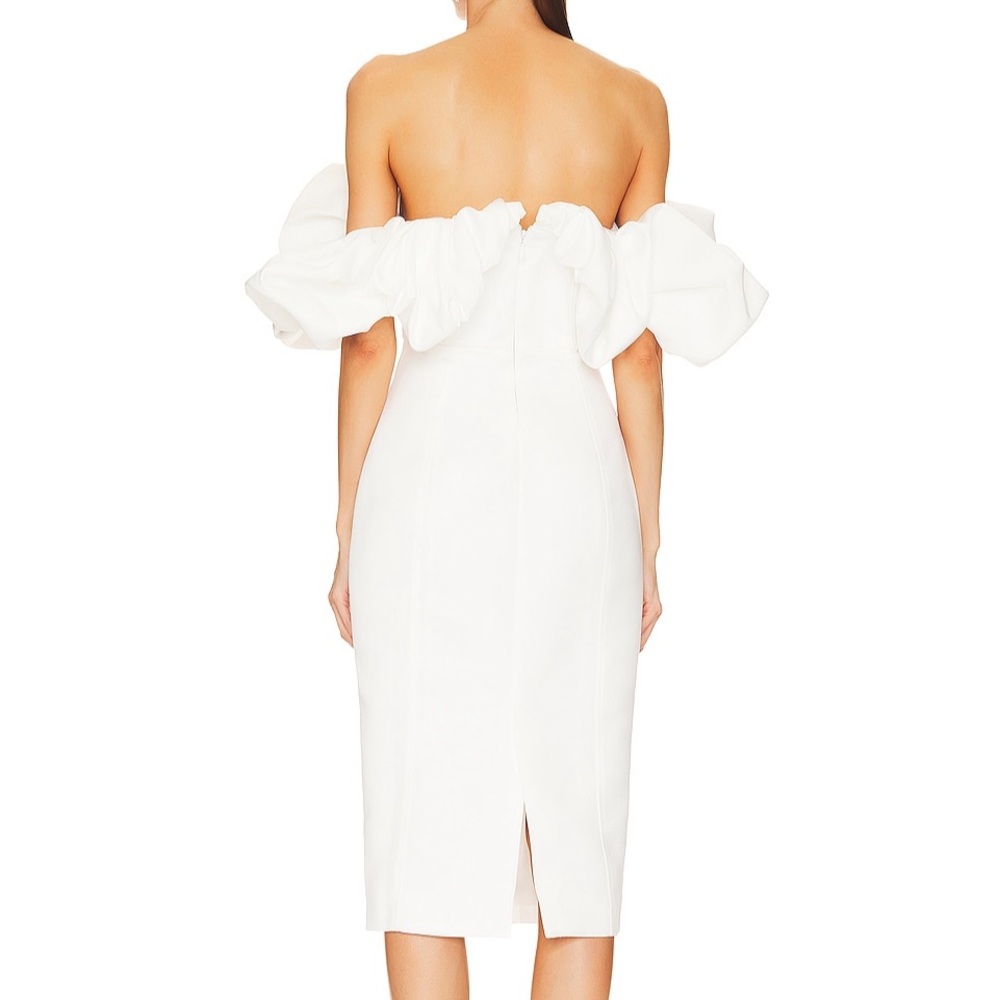 Line & Dot Strapless White Dress